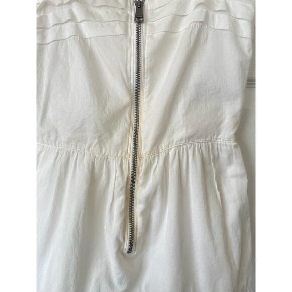 Burberry Brit White 100% Cotton Zip Front Fit and Flare Dress • Size 2 🔴 - Picture 3 of 4